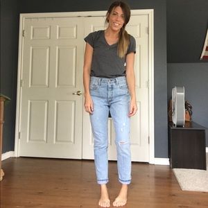 501 Levi's taper skinny button fly